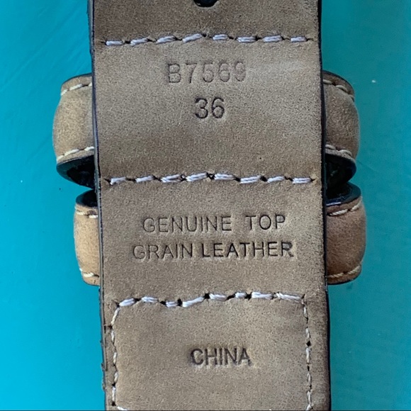 Tommy Bahama Brown Woven Genuine Leather Belt 43in - Picture 10 of 10